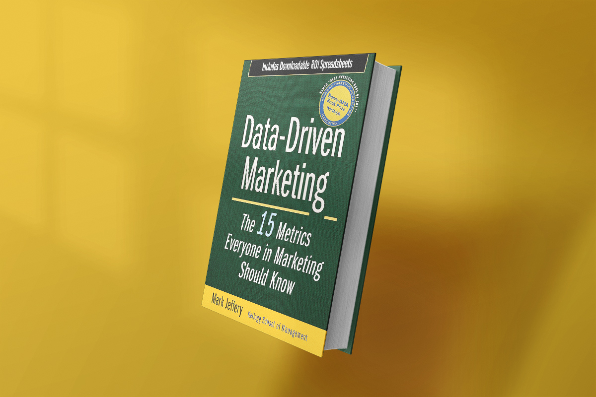 Book cover of "Data-Driven Marketing" by Mark Jeffery, highlighting data-based strategies for modern marketing professionals