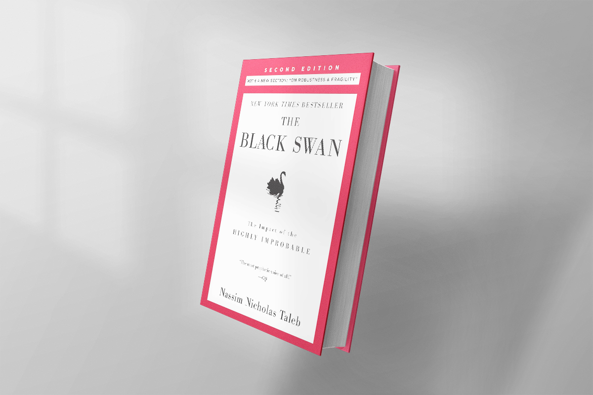 Book cover of "The Black Swan: The Impact of the Highly Improbable" by Nassim Nicholas Taleb