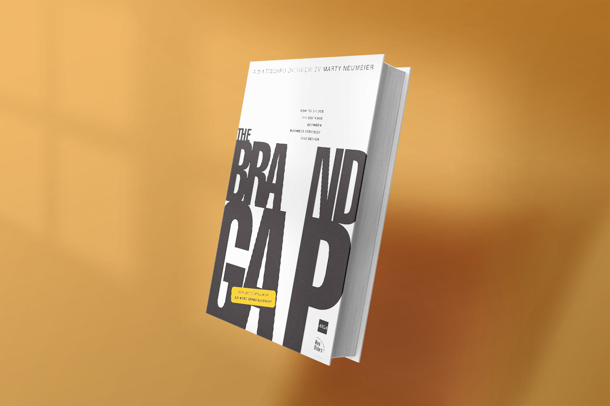White book cover of The Brand Gap by Marty Neumeier